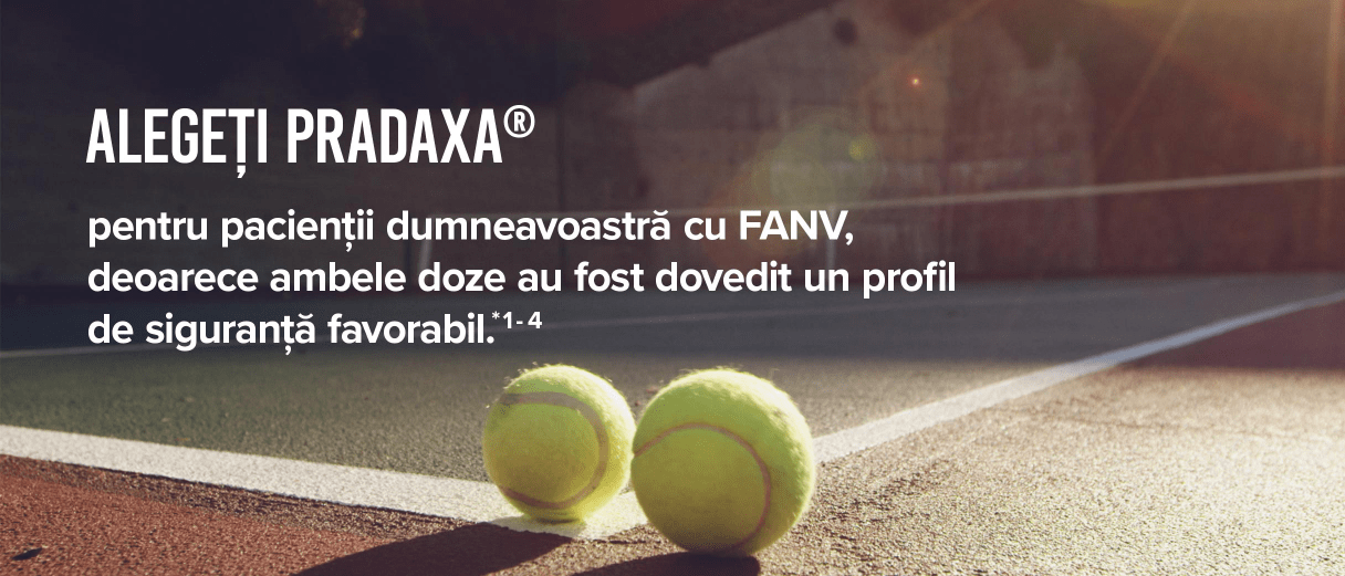 Alegeti Pradaxa® pentru pacienții cu FANV, deoarece a fost dovedită eficacitatea ambelor doze. Descoperiți eficacitatea anticoagulării la pacienții cu T2D